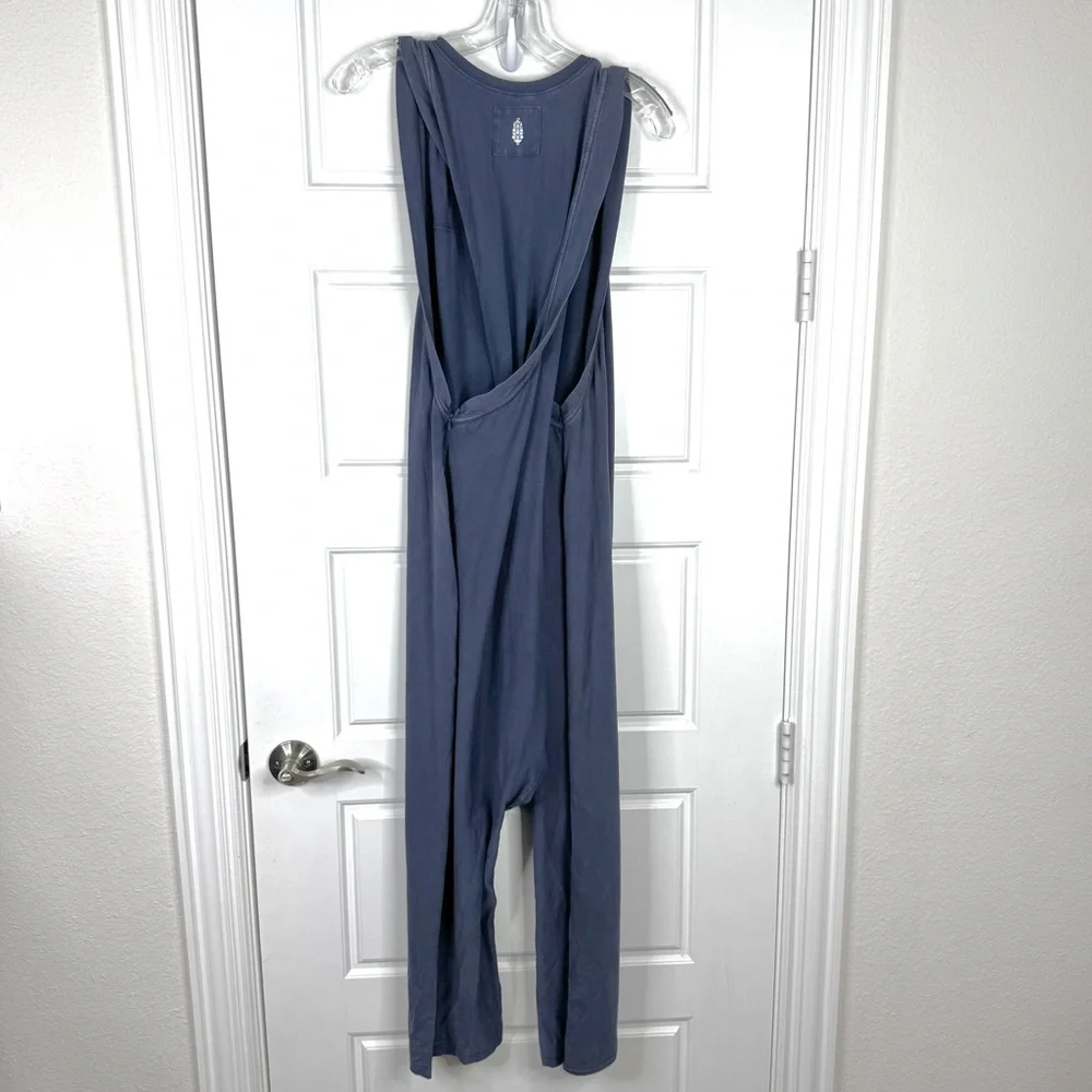 FREE PEOPLE FP Movement NEW Hot Shot Twisted Onesie Size M Jumpsuit Blue